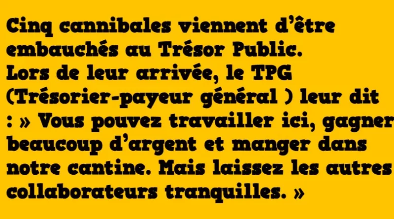 Blague Les cannibales du Trésor Public (1)