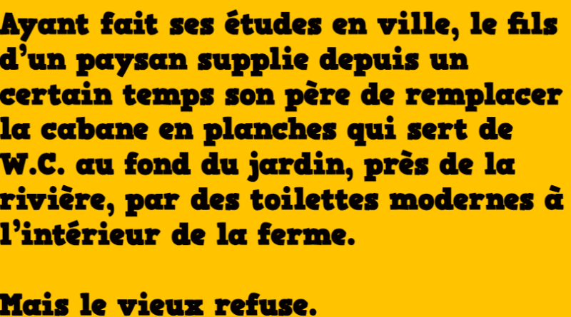 Blague _ les toilettes extérieurs