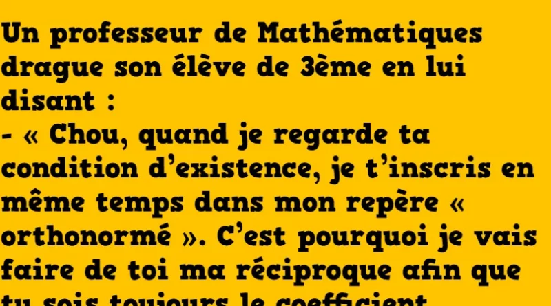 Blague l'amour en math