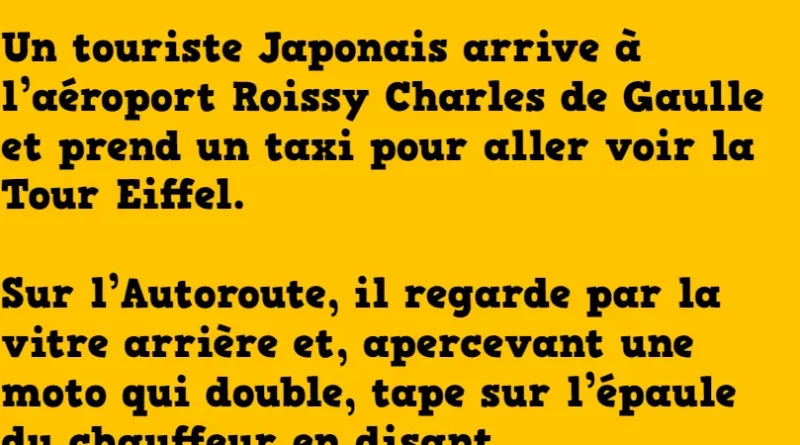Blague un touriste japonais débarque à Roissy