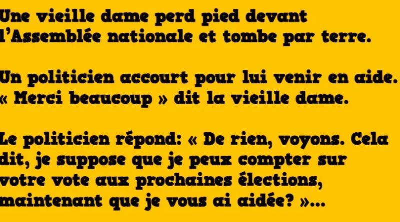 blague Une chute devant l'assemblée nationale