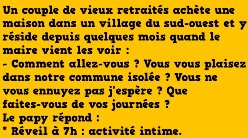 blague activité intime
