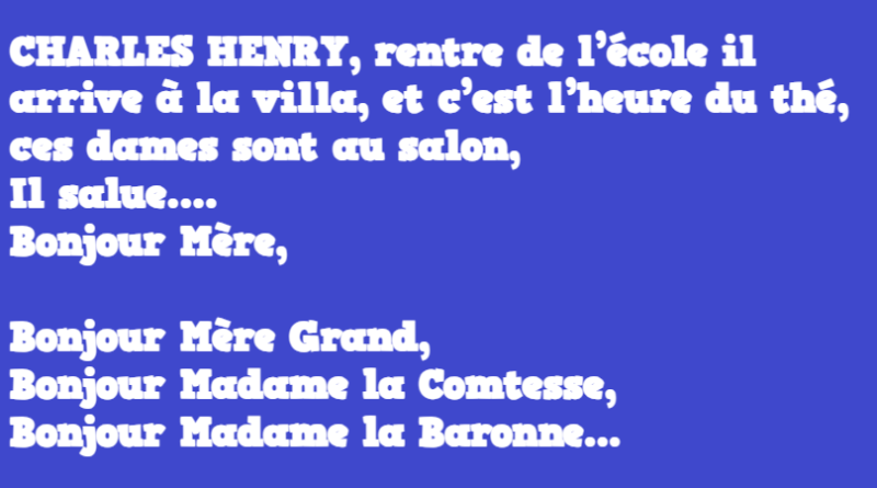 blague CHARLES HENRY et les Dames de la haute société !