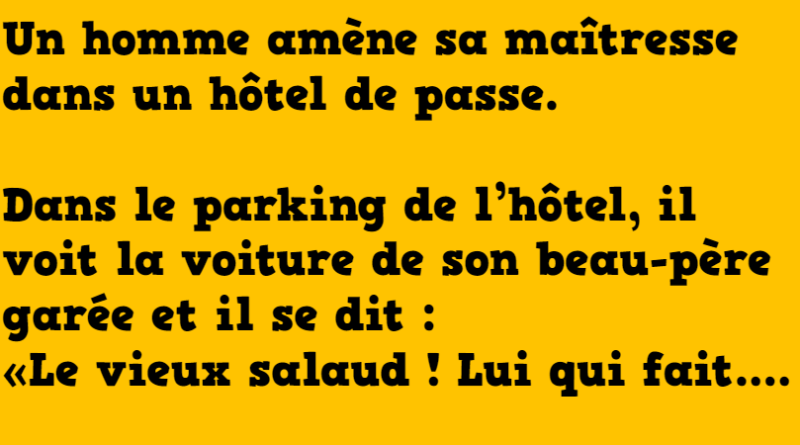 blague dans un hôtel de passe