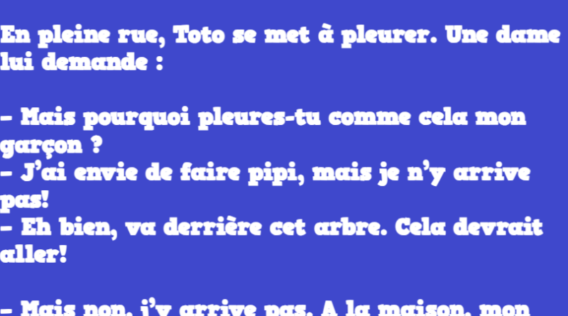 blague en pleine rue toto se met à pleurer