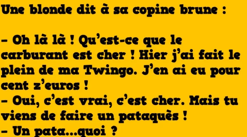 blague expliquer un pataquès à une blonde