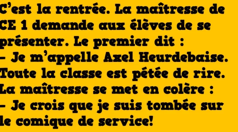 blague heuredebaise dans cette classe