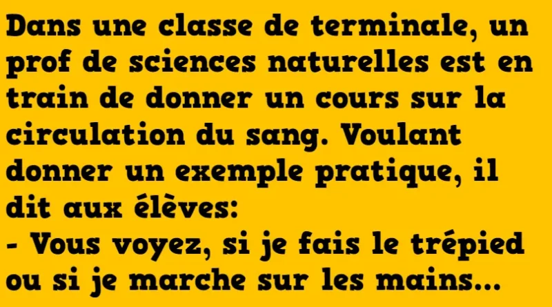 blague la circulation du sang