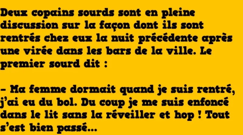 blague la virée des deux copains sourds