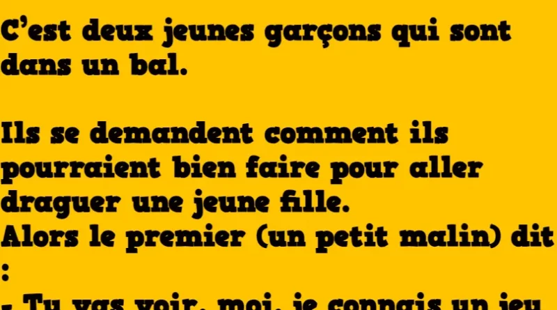 blague l'art de draguer