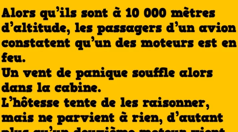 blague l'avion en feu