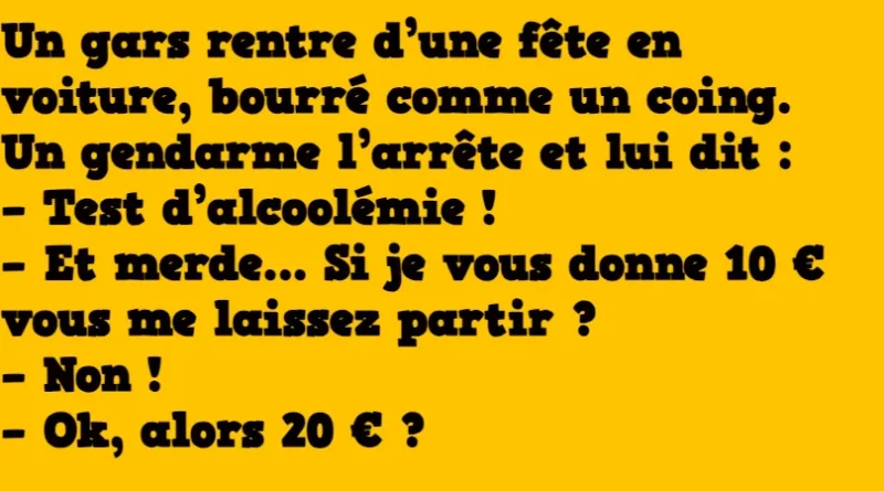 blague le contrôle routier