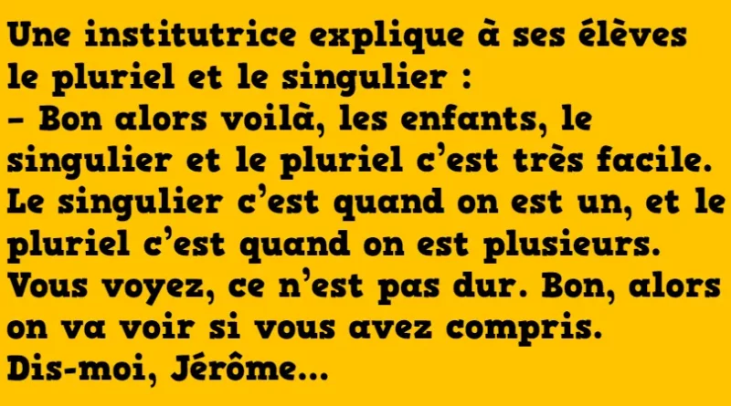 La blague du pluriel de Toto