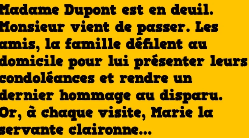 blague madame dupont et la servante indélicate