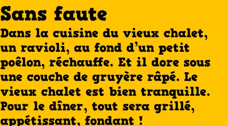 blague une dictée sans faute
