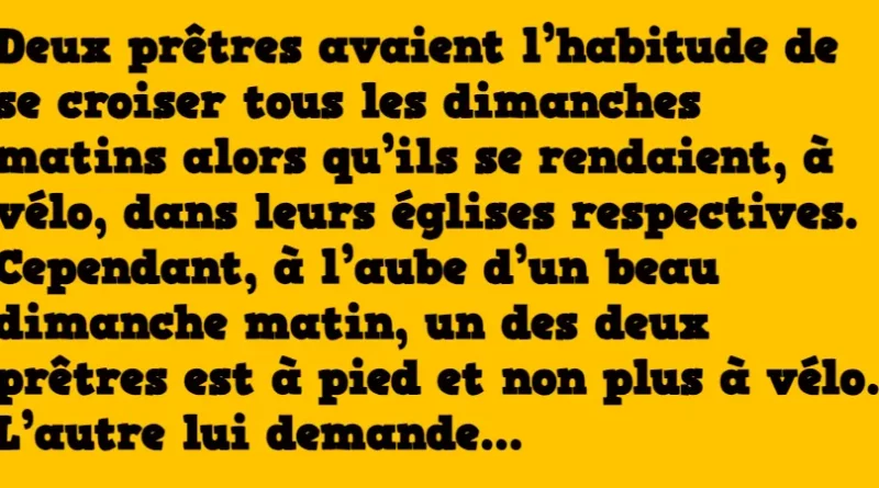 blague une histoire de vélo