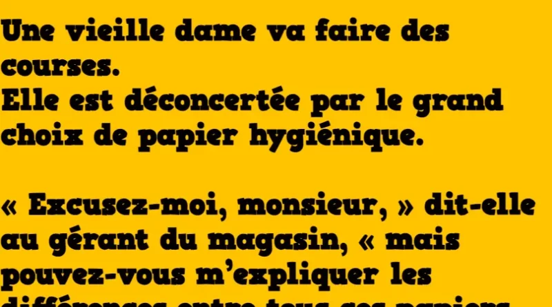 blague vieille dame fait ses courses