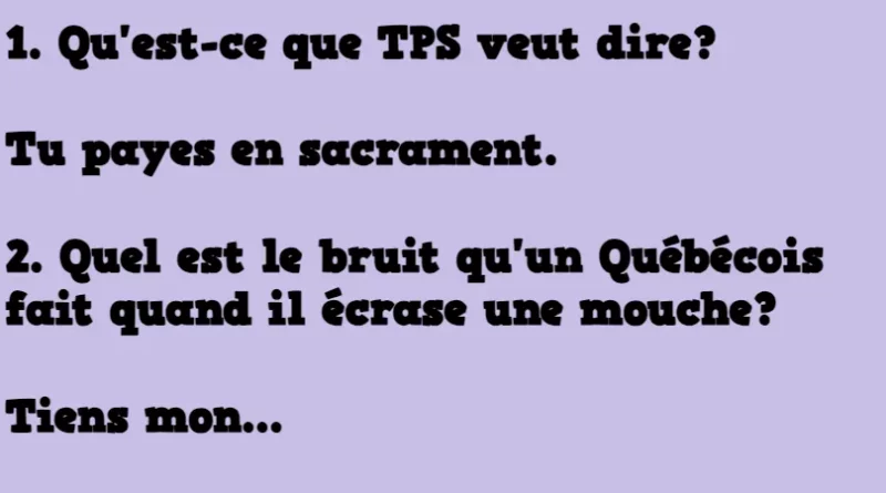 blagues québecoises