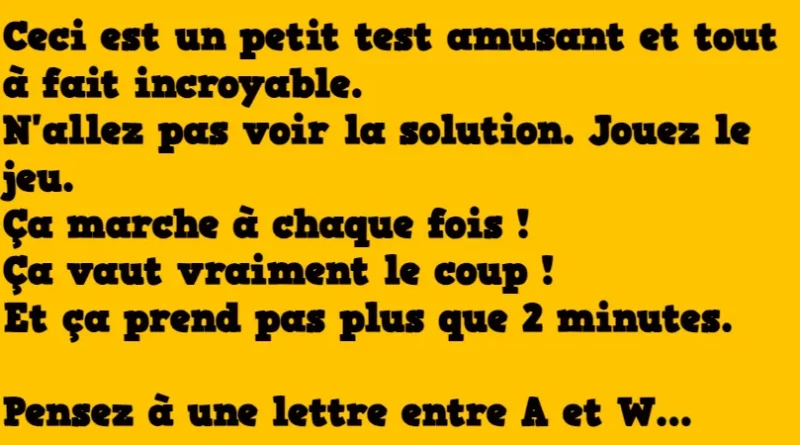 test d'intelligence !