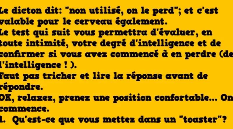 test d'intelligence