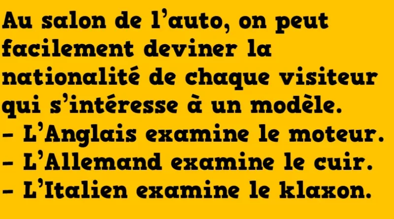 Blague Au salon de l’auto !