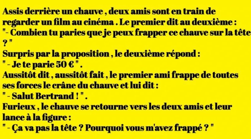 Blague Le chauve au cinéma