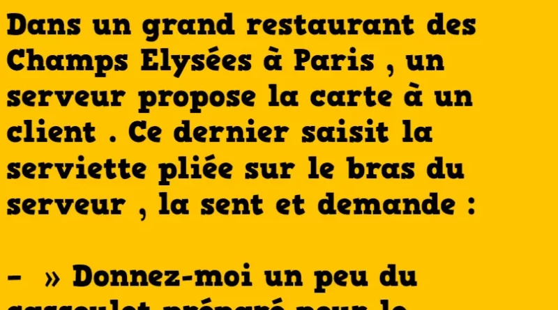 Blague Le client et le serveur