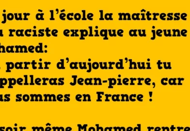 Blague Quand la maitresse est un peu raciste