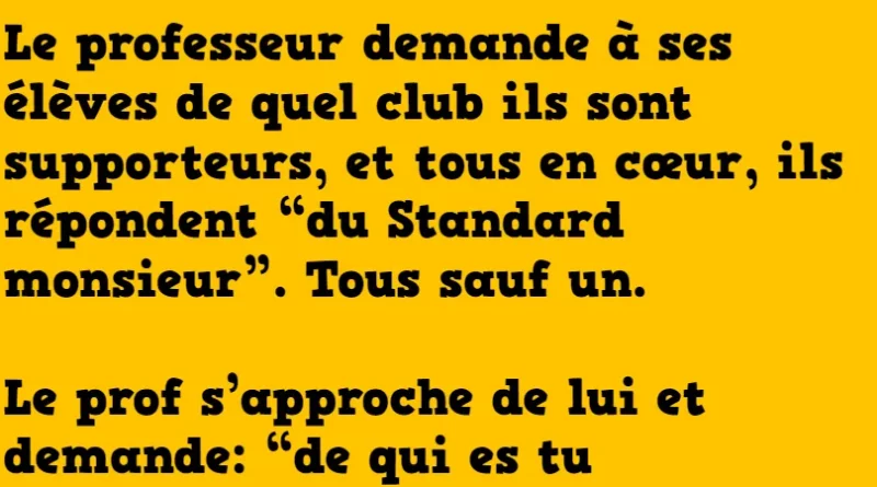Blague dans une école à liège