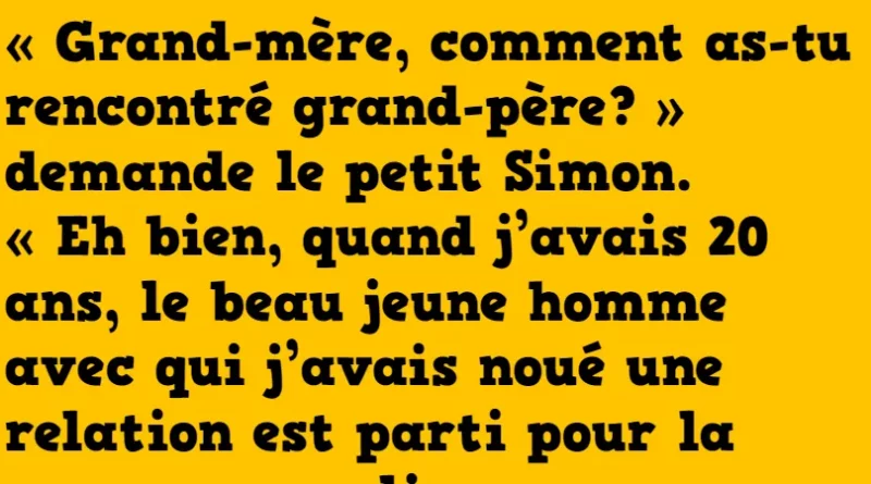Blague elle raconte a ses petits enfants