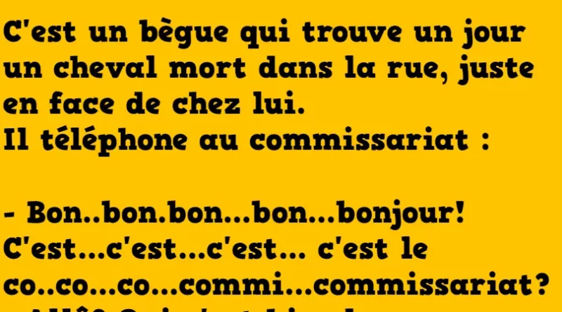 Blague histoire de begue