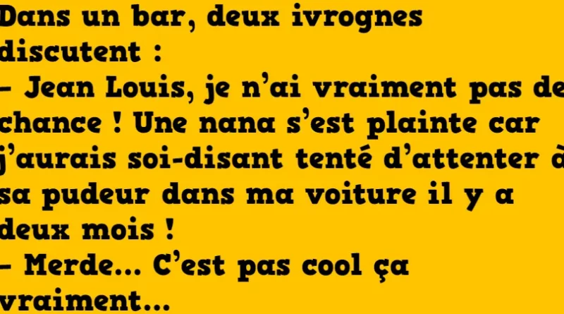Blague la conduite en état d'ivresse
