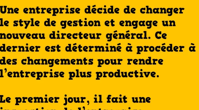 Blague le nouveau directeur