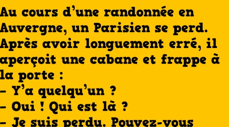 Blague le parisien et l'auvergnat