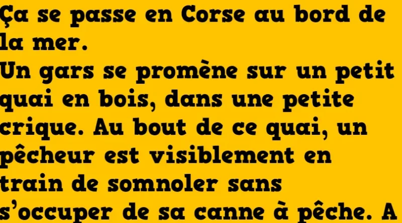 Blague le pecheur corse et le touriste