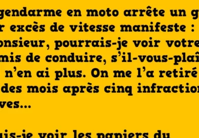 Blague l'excès de vitesse manifeste