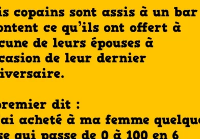 Blague trois amis discutent dans un bar