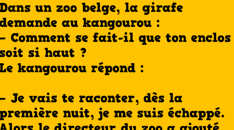 Blague un zoo en belgique