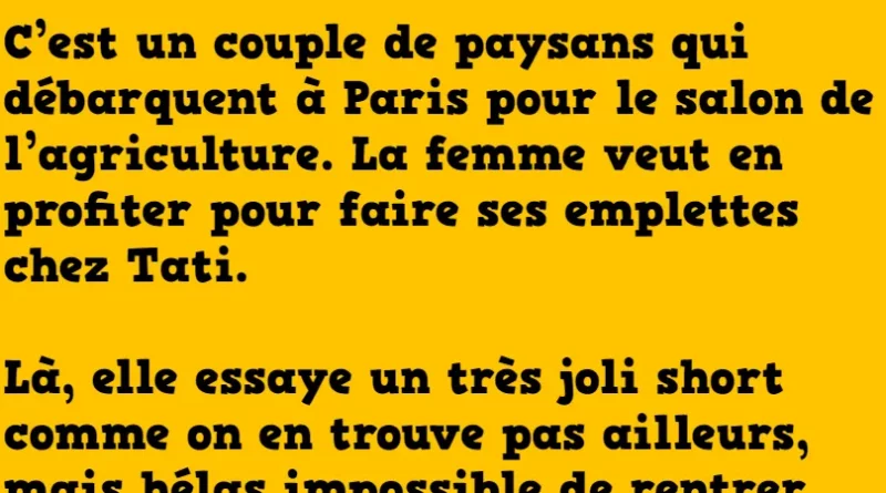 blague au salon de l'agriculture