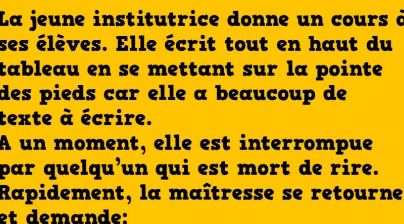 blague il voit la jarretière de sa maitresse