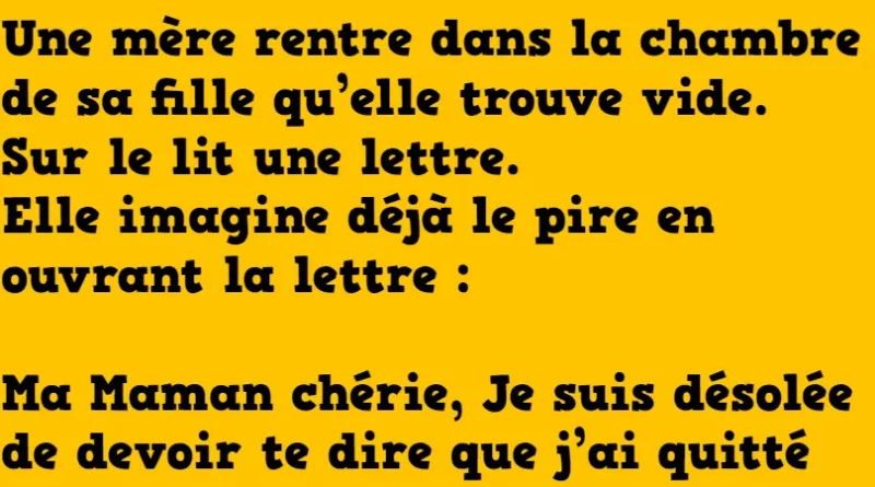 blague je quitte la maison