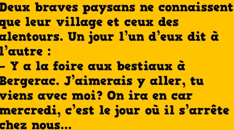 blague la foire aux bestiaux de Bergerac