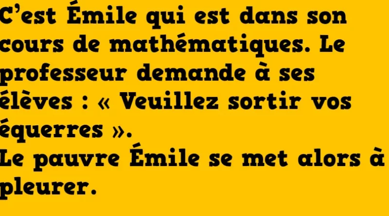 blague le cours de mathématiques