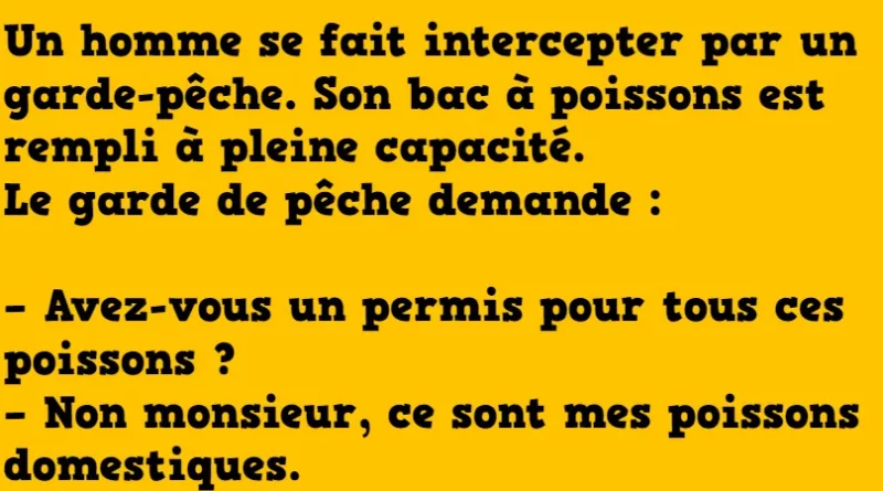 blague le garde pêche