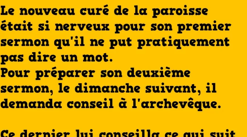 blague le premier sermon