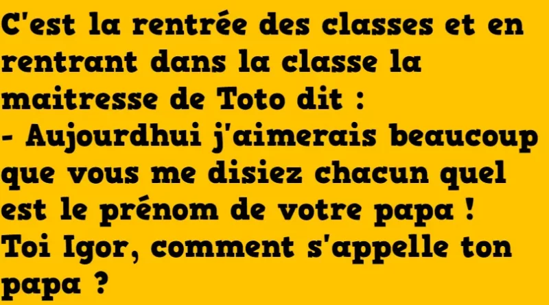 blague le prénom de votre papa