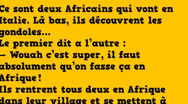 blague le projet de la gondole