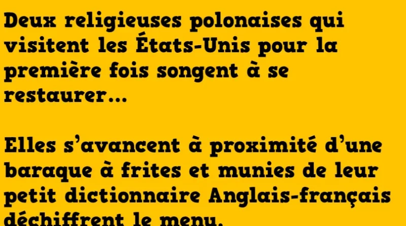 blague les deux religieuses
