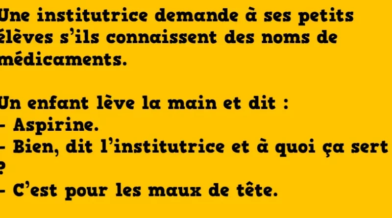 blague noms de médicaments