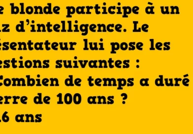 blague une blonde participe à un test d'intelligence